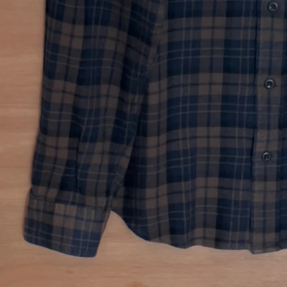 FILSON Alaskan Guide flannel shirt plaid men's size L cotton blue brown pockets - Picture 5 of 8